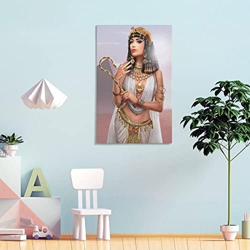 Kleopátra Szépség Wall Art Egyiptomi Királynő Egyiptomi Művészet a Szépség Istennője Wall Art Vászonra Nyomtatott Kép Wall Art Plakát, Haza,