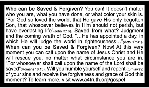 Meg Lehet Menteni & Megbocsátott! | Evangélium Írásokat | Evangelizáció | névjegykártya Méret | Csomag 50