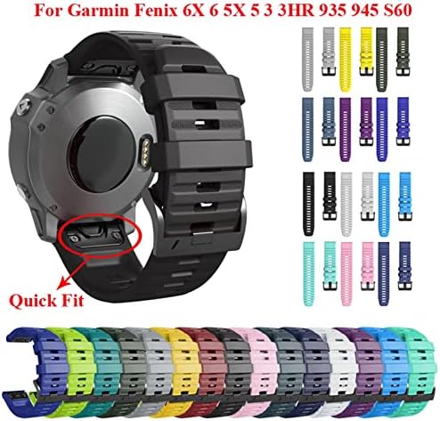 KGDHB 26 22mm Quick Fit Watchband A Garmin Fenix 7 7X 6X 6Pro Watch Szilikon Easy Fit Csukló Heveder Zenekar A Fenix 5X 5 3 3HR 935 945