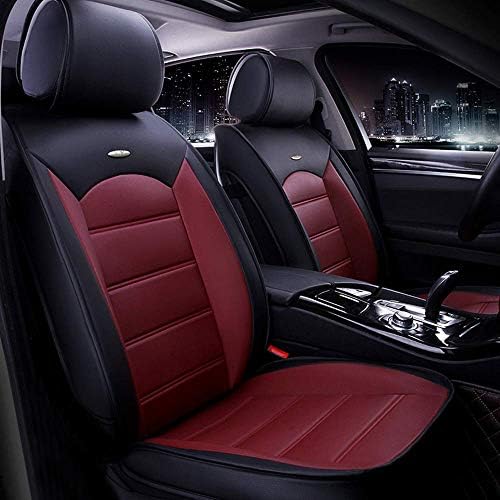 Autó Elülső üléshuzatok PU Bőr Ford Mustang ⅵ 2015-2019 Csúszásmentes&Vízálló Fekete piros