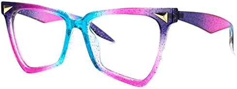 Zeelool Egyszarvú Szivárvány Pillangó Kék Fény Blokkoló Szemüveget a Nők - os UV400 Védelem OP01860