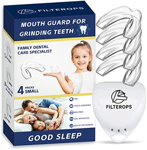 Filterops Szakmai Gyerekek fogvédő a fogcsikorgatás, 4 Csomag Moldable Éjszakai Őrök a Lenyomat a Fogak, Kényelmes Fogászati Őr,