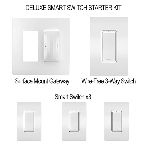 Legrand Ragyogó Netatmo Deluxe Smart Switch Starter Kit | Kompatibilis Alexa, az Apple HomeKit, A Google Asszisztens (Fehér)
