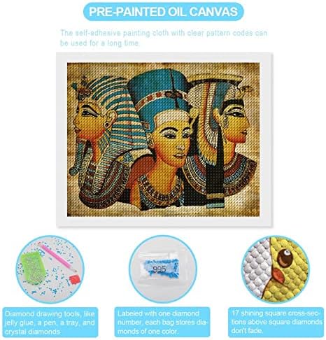 Retro Ókori Egyiptomi Művészet Gyémánt Festmény Készletek 5D DIY Teljes Gyakorlat Strasszos Művészeti Fali Dekor, hogy a