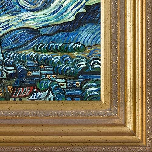 La Egyveleg, Csillagos Éjszaka Fémes Megszépült Alkotás Vincent Van Gogh A Földközi-Arany Keretben