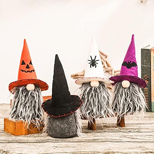 ABOOFAN 2db Halloween Gnómok Plüss Dekoráció Gnome Baba Törpe Dísz Halloween Party Dísze Halloween Party Haza Köpeny Kandalló Halloween