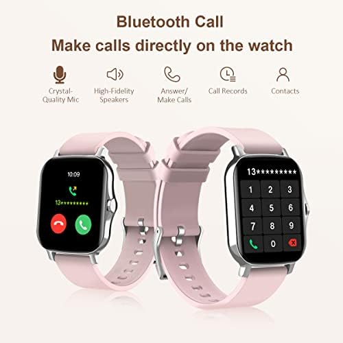 Intelligens Karóra Női Bluetooth Hívás (Válasz/Dáil Hívás), 5ATM Vízálló Fitness Tracker Smartwatch a Vérnyomás, pulzusszám