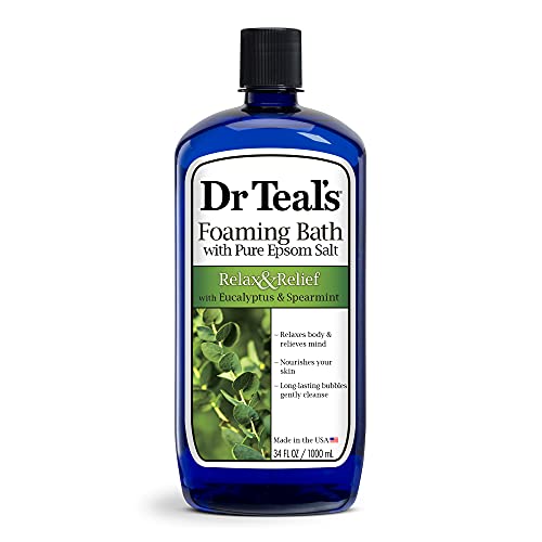 Dr. Teal Habzó Fürdő Tiszta Epsom Só, Relax & Enyhülést Eukaliptusz & Fodormenta, 34 fl oz (Csomagolás Eltérőek Lehetnek)