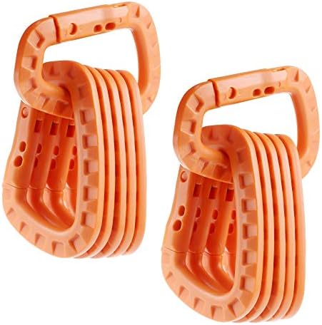 IEBUOBO 12 Csomag Narancs Kulcstartó Karabíner - Kemény Polimer Karabinerek, Hegymászó D Gyűrűk, Könnyű Tavaszi Snap Felszerelés
