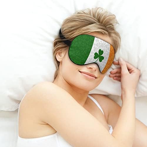 Aludni Szem Maszk, Ír Zászló Shamrock Minta Aludni Szem Maszk & Kendőt, Elasztikus Pánt/Fejpánt a Nők, a Férfiak Alszanak Utazási Nap