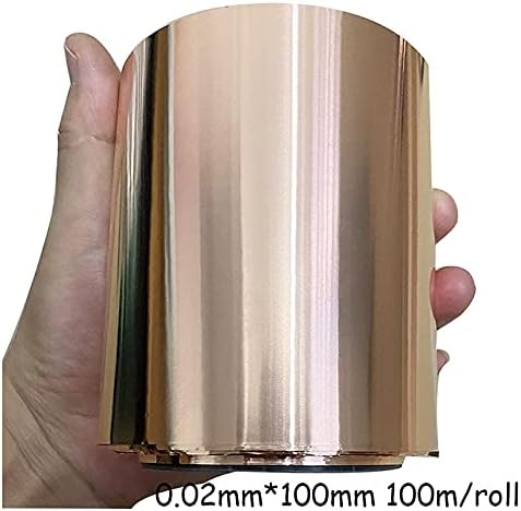 MYCZLQL 1db 0,02 mm 0.03 0.04 mm mm 0,05 mm Vastagságú Réz Lap Roll, Nagy Tisztaságú Tiszta Réz Cu fémlemez Fólia Lemez 100mm×1000mm