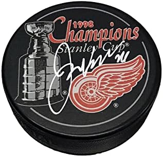 JOE KOCUR Aláírt 1998 Stanley-Kupa Bajnokok Puck - Detroit Red Wings - Dedikált NHL Korong
