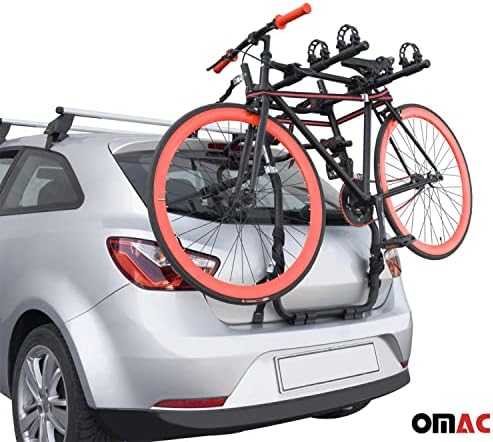 OMAC 3 kerékpártartó a Volkswagen Taos 2020-2023 Fekete | Csomagtartóba Szerelhető kerékpártartó 99 Kg Terhelés Összecsukható Minden