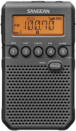 Sangean DT-800BK AM/FM/NOAA Időjárási Figyelmeztető Pocket Radio (Fekete)