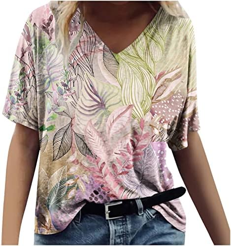 Camisetas estampadas Cuello Redondo ropa 2023 Camisetas Manga Corta Mujer Blusas holgadas Moda la Playa y el hogar Tee