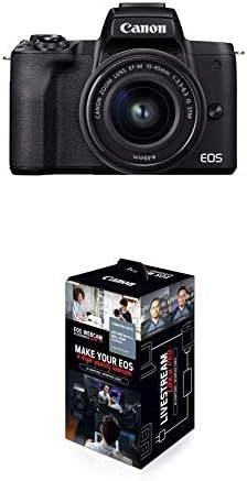 Canon EOS M50 Mark II + EF-M 15-45mm az STM Kit Black & Kiegészítők Starter Kit EOS M50 Mark II, M50, M200