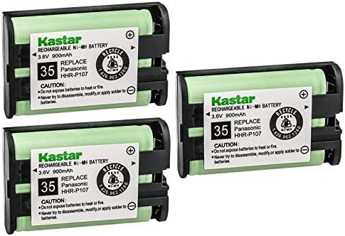 Kastar 3-Pack HHR-P107 Akkumulátor Csere Panasonic KXTG6051M KX-TG6051-01 KX-TG6051-02 KX-TG6051-03 KX-TG6051-04 KX-TG6051-05 KX-TG6051-06