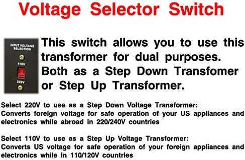 SIMRAN SYM-1000 Deluxe 1000 Watt Step Up & Lépés Lefelé Transzformátort az AC 110V / 220V / 240V Folyamatos Használatra Világszerte