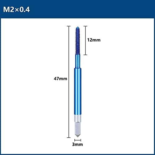 NESHO Fluteless Képező Gép Csapok M2-M12 Kék Bevont Szál Érintse meg a Metrikus Érintse meg a Gyakorlat Extrudálás Csapok 1db (Szín : M2x0.4)