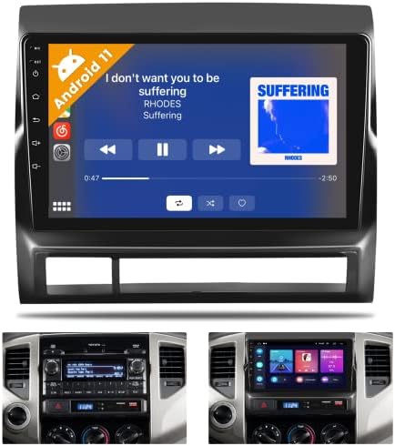 9 Hüvelykes Android 11 Autó Sztereó Toyota Tacoma Rádió 2005-2013 az Apple CarPlay Android Auto autórádió Érintőképernyő Támogatás GPS Navigáció