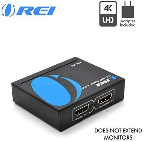 OREI 4K HDMI Splitter 1 be 2 Ki, 2-Pack 6 ft HDMI Kábel Ultra HD-4k@ 30 Hz 1x2 Ver. 1.4 HDCP - Támogatja a 3D Full HD 1080P