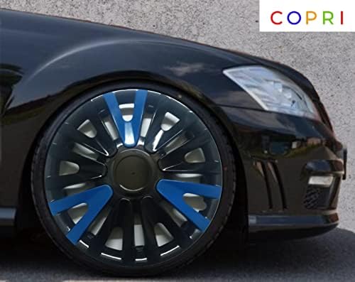 Copri Készlet 4 Kerék Fedezze 14 Colos Fekete-Kék Dísztárcsa Snap-On Illik az Alfa Romeo
