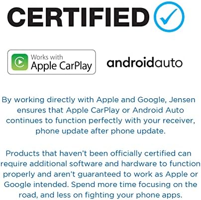 JENSEN J1CA9 9-es Hitelesített Apple CarPlay Android Auto | Egységes DIN Érintőképernyő Autó Sztereó Receiver | Bluetooth Kéz nélküli