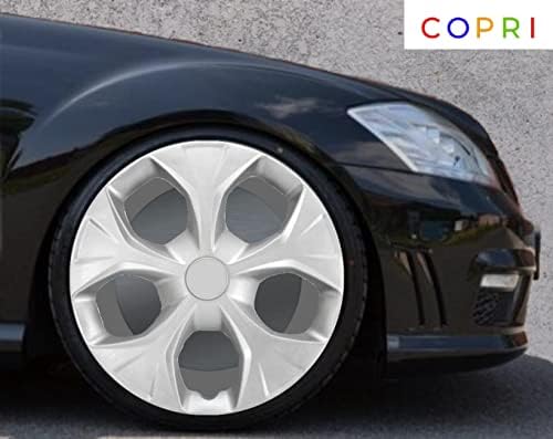 Copri Készlet 4 Kerék Fedezze 15 Coll Ezüst Dísztárcsa Snap-On Illik Renault