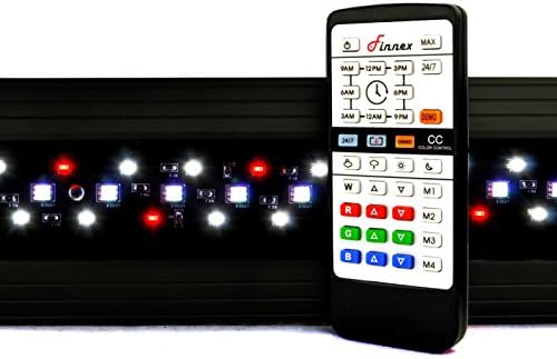 Finnex VL-CRB48 Ültetett+ 24/7 CC Testreszabható Akvárium LED-es Lámpatest, Karcsú, Fekete, 48