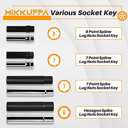 MIKKUPPA Tüskés csavarokat Kulcs - Soild Socket 19mm Hex, Egyetemes Spike csavarokat, Socket Kulcsot Helyettesítő Eszköz M14x1.5,