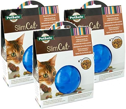PetSafe SlimCat Étkezés Kieresztés Macska Játék, Kék (3 Csomag)
