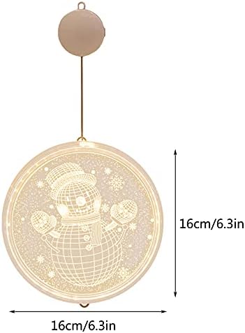 Karácsonyi 3D függő Lámpák Lemez Dekorációs Világítás LED Szoba lakberendezés (E, Egy Méret)