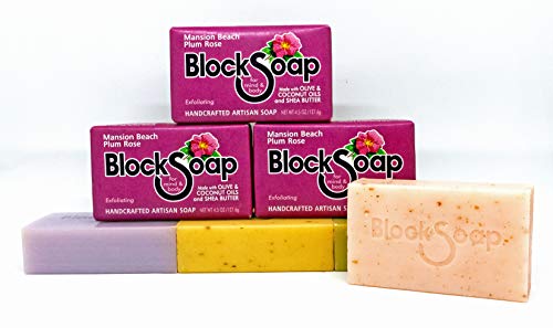 BlockSoap Kézműves Szappan a Tengeri Só, Olíva Olaj, Kókusz Olaj, Shea Vaj (4.5 oz) - Válogatott Illatok