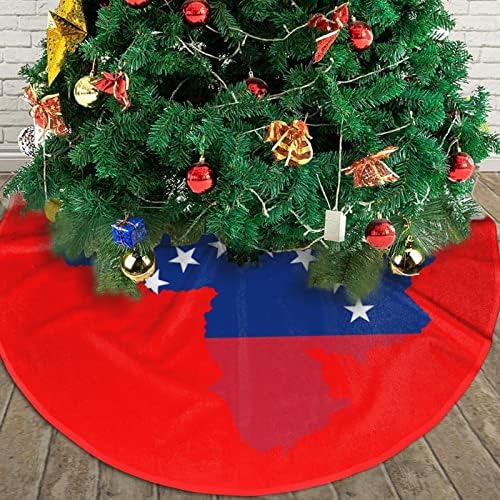 Karácsonyfa Szoknya, 30-48 Hüvelyk Venezuelai Zászló Térkép Fa Mat a Karácsonyi Dekorációk, karácsonyi Parti Díszek