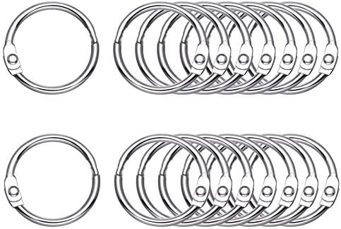 Antner 100 Db Laza Levél Binder Gyűrűk, 1 Átmérő, Nikkel Bevonatú Fém Hivatal Könyv A Gyűrűk Kulcstartó