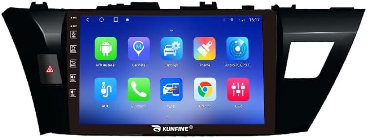 KUNFINE Android Rádió CarPlay & Android Auto Autoradio Autós Navigációs Sztereó Multimédia Lejátszó, GPS, Érintőképernyős