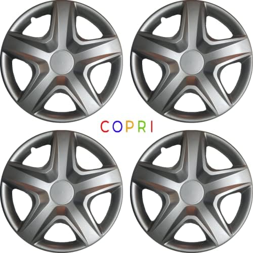 Copri Készlet 4 Kerék Fedél 16 Coll Ezüst Dísztárcsa Snap-On Illik Toyota Yaris Prius