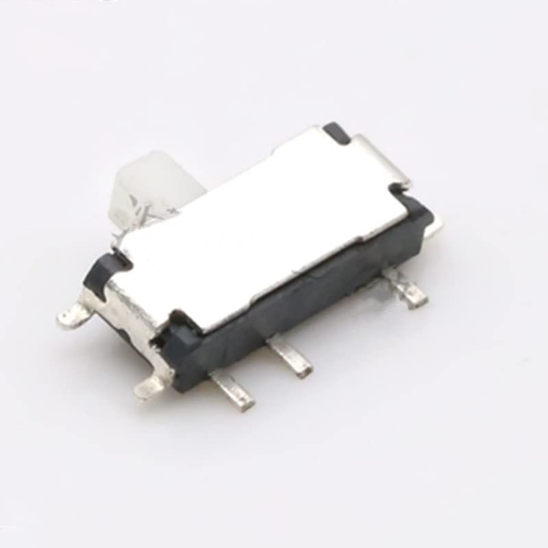 10/50/100 Db X-2 Pozíció 1P2T SPDT Miniatűr Vízszintes tolókapcsoló SMD 7 Pin Fogantyú Magassága 1,5 mm 12C01-07 - (Szín: Fehér/Méret: