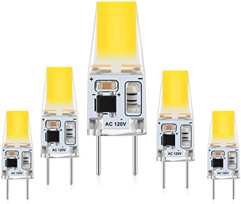 G8 Szabályozható LED Izzó 2W Egyenértékű G8 Halogén Izzó 20W-25W, T4 JCD Típus Bi-Pin-G8 Alap, AC 120V Mini G8 Izzó Napfény Fehér 6000K