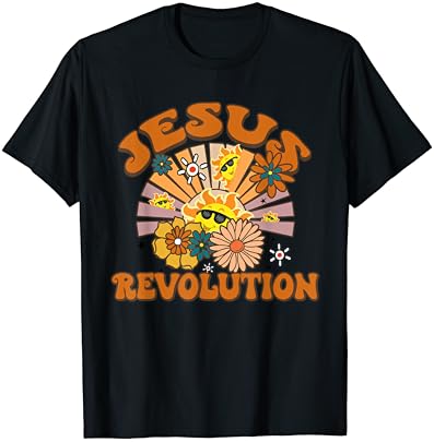 Jézus Forradalom Vicces Keresztény Groovy Retro Bohém Póló