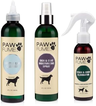 Pawfume Bőr & Kabát Hidratáló Spray + Fül Tisztább a Kutyák + Folt & Odor Eliminator