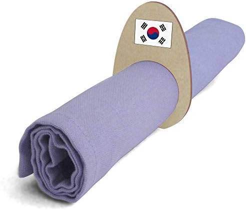 Azeeda 5 x 'Dél-Koreai Zászló' Fa Szalvéta Gyűrű/Jogosultjai (NR00037784)