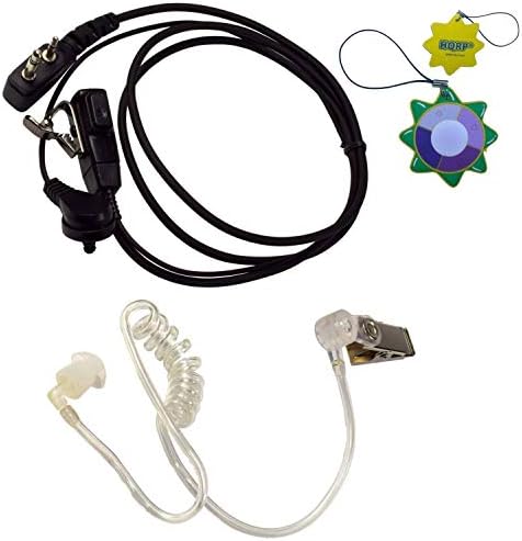 HQRP 2 Pin Akusztikus Cső Hangszóró, Fülhallgató Mikrofon Kompatibilis ICOM IC-S21E, IC-S41A, IC-S41E, IC-T2, IC-T21A + HQRP Nap Méter