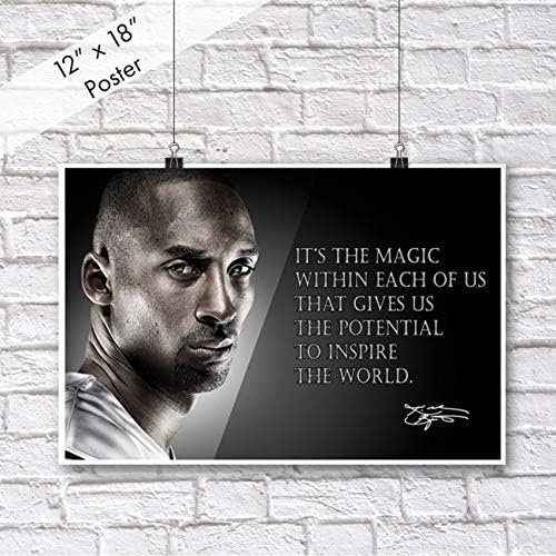 Kobe Bryant Poszter Idézet Fekete Történelmi Hónap Plakátok Los Angeles Lakers Idézetek Kosárlabda Sport Dekoráció Coaching Wall Art