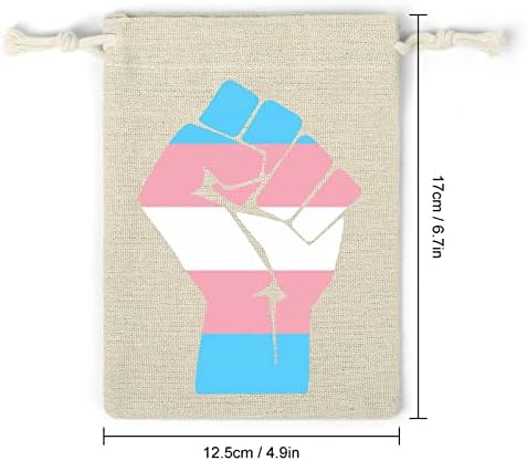 Ököl Transznemű Zászló Zsinór Tároló Zsák Cukrot Ajándék Tasak Újrafelhasználható Összecsukható, Kompakt többfunkciós Zsebében