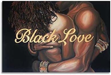 Afro-Amerikai, Fekete Szerelem Vászon Wall Art Afrikai királyi Pár Festett Plakátok, Plakát Szoba Esztétikai Plakátok & Nyomtat, Vászon Wall