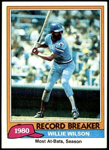 1981 Topps 208 Rekordot Willie Wilson Kansas City Royals (Baseball Kártya) NM Uralkodók