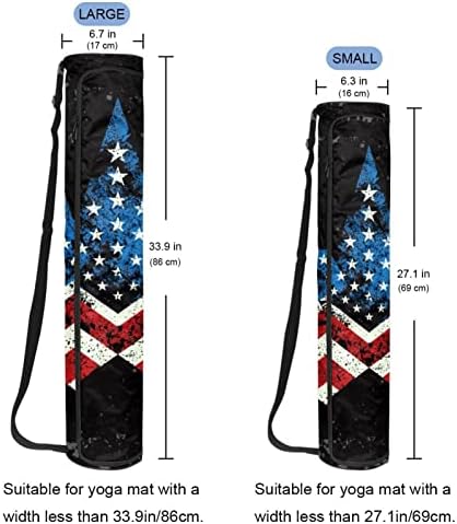 Jógaszőnyeg Hordtáska Tornaterem Strand Pilates Szatyrok Retro Star Az Amerikai Egyesült Államok Zászló, 6.7x33.9in/17x86 cm