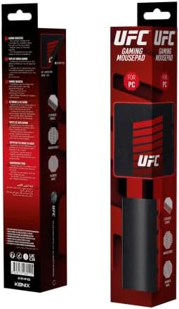 Konix UFC 40 x 30 cm Mouse Mat Asztali PC Játék - Ultra Vékony 3D Szilikon Felület - Csúszásmentes Gumi Alap