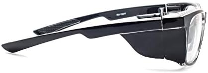 Sugárzás Biztonsági Szemüveg, Fekete, Téglalap alakú, Csípő Műanyag Keret Vezető Lencsék - 55-17-140